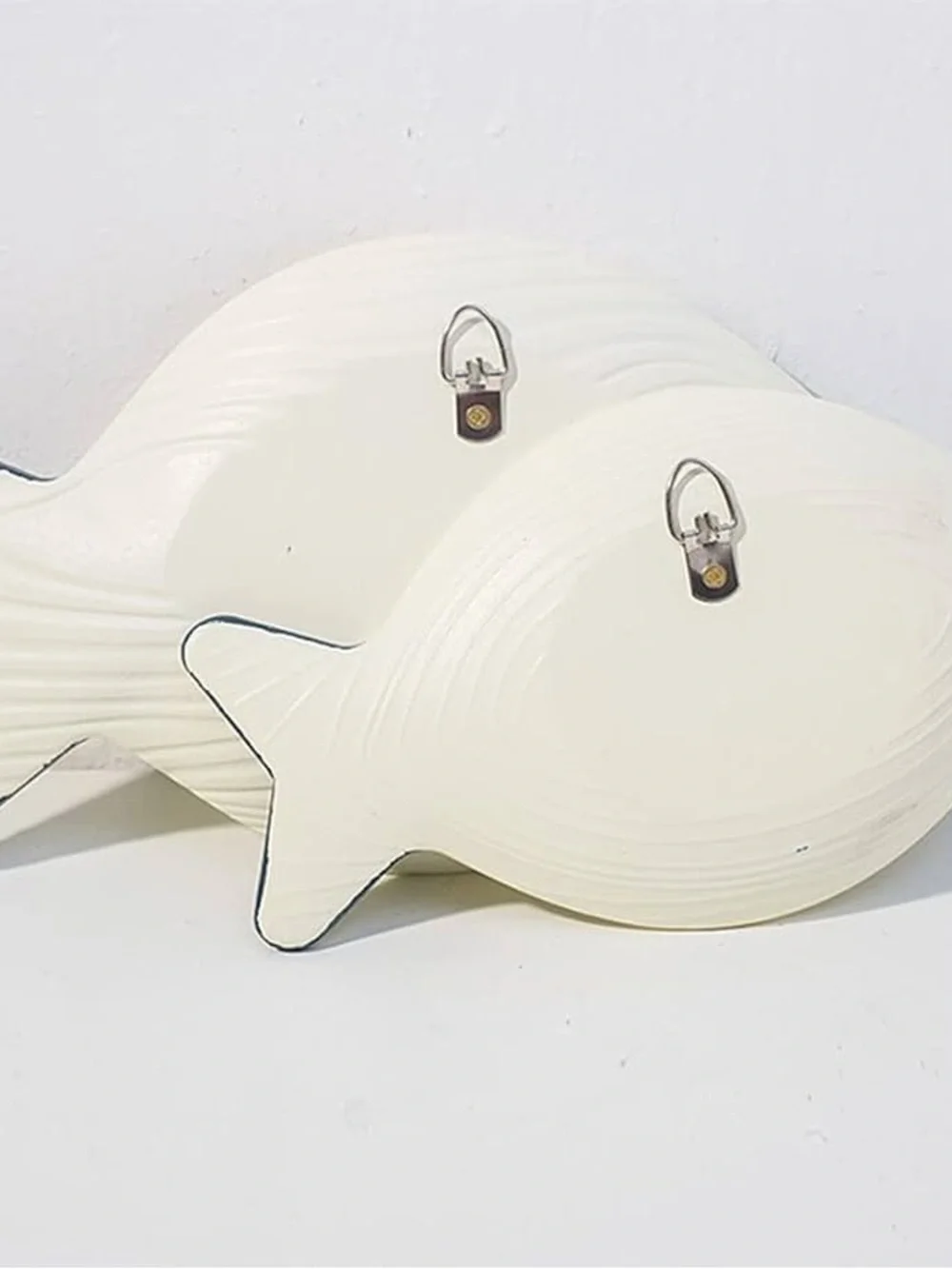 2 pack Wood Fish Nautical Beach Wall Decor